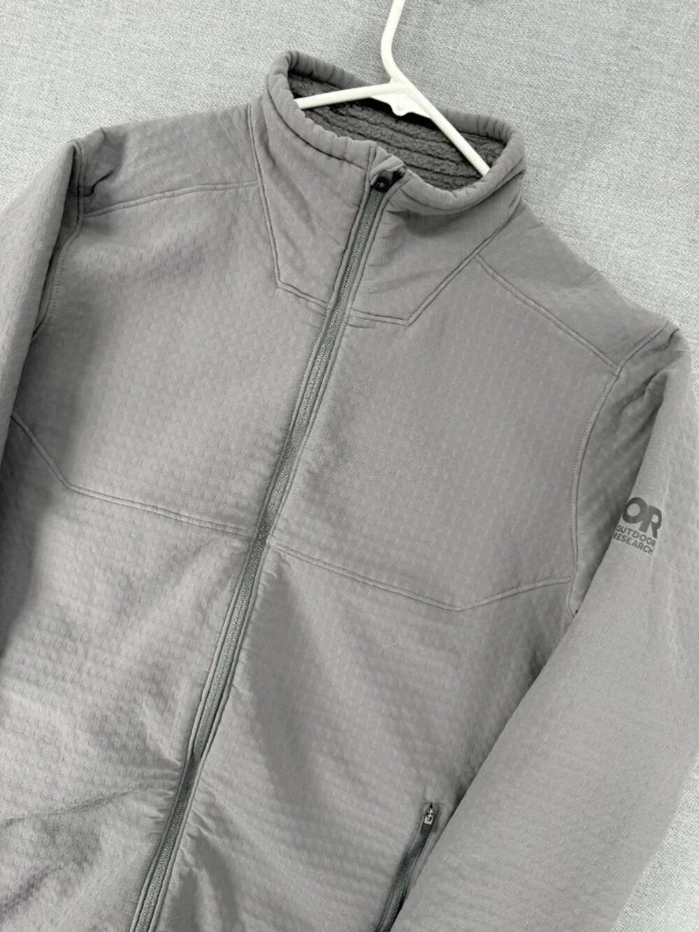 Outdoor Research Grid Fleece Full Zip Soft Shell Jacket Mens L Hiking OR322264